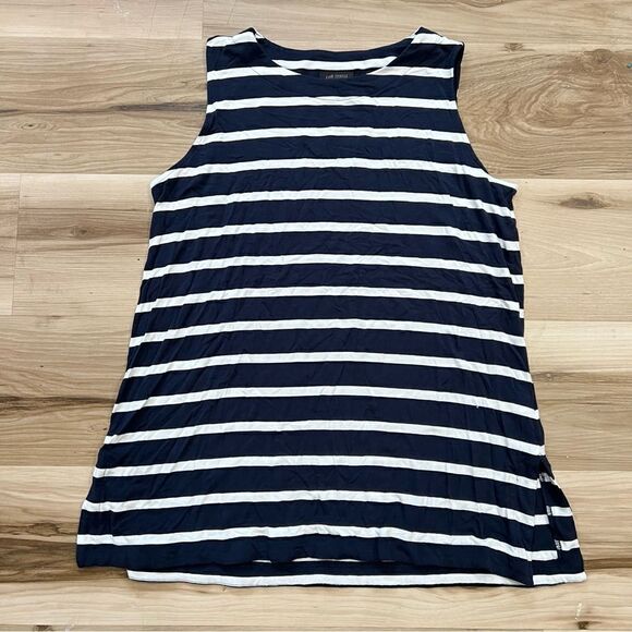 J. Jill Wearables Blue and White Striped Tank Top Women’s Medium - Picture 1 of 4